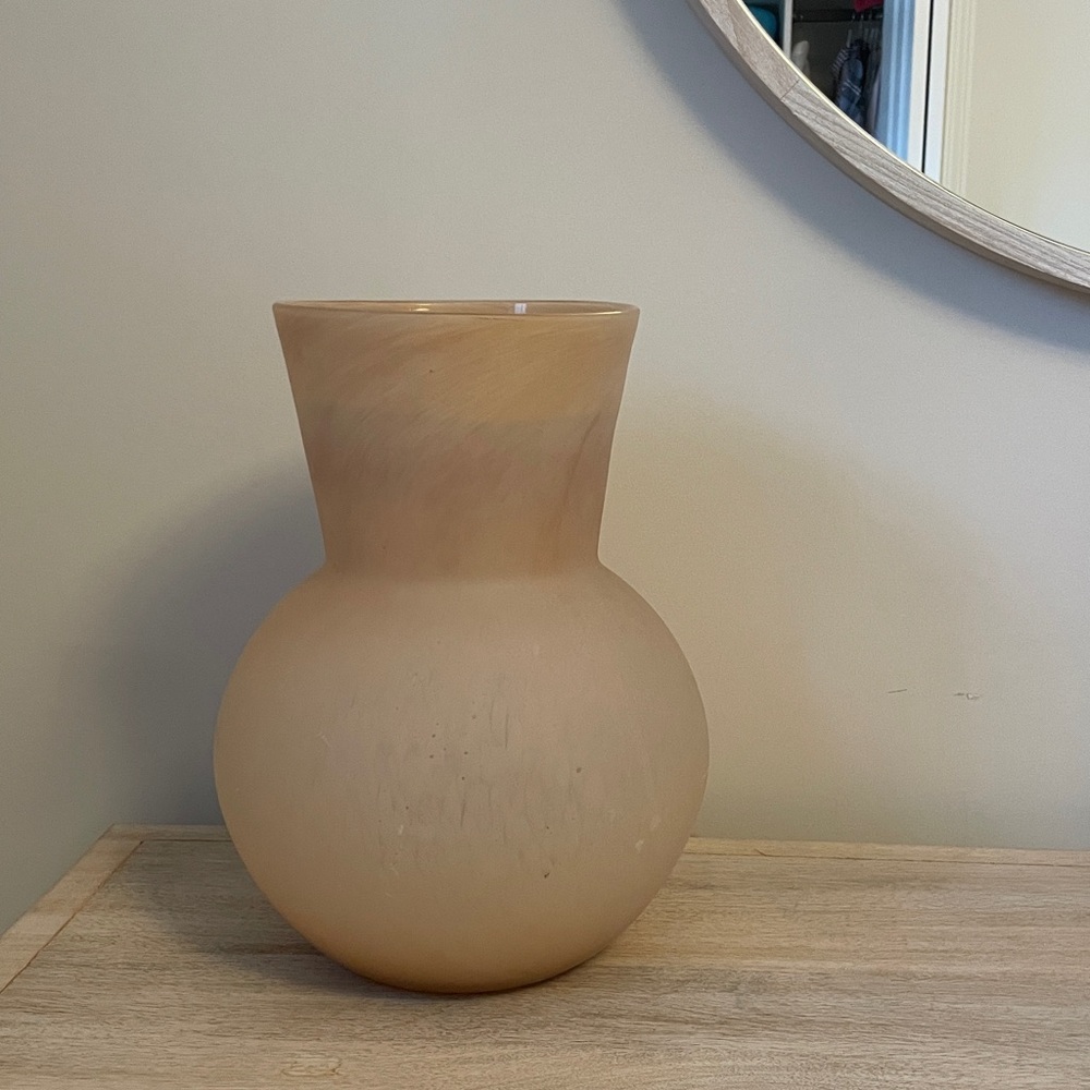 Anthropologie Frosted Glass Decorative Vase - Picture 5 of 8